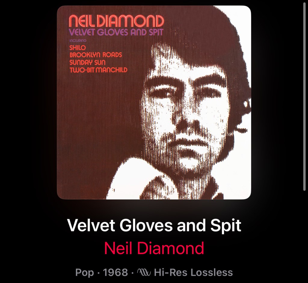 Album cover for Neil Diamond: VELVET GLOVES AND SPIT