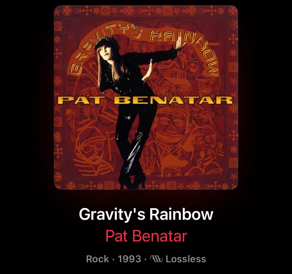 Album cover for Pat Benatar's GRAVITY'S RAINBOW