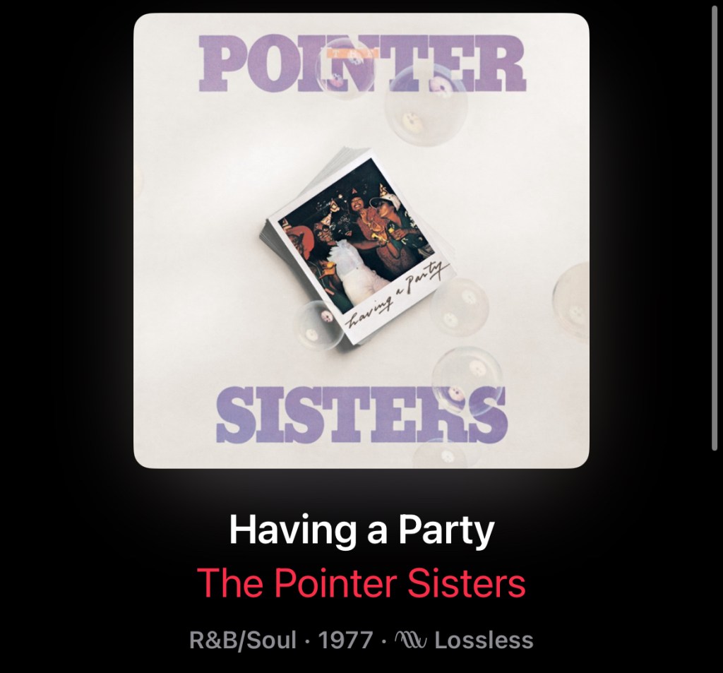 Album cover for The Pointer Sisters: HAVING A PARTY